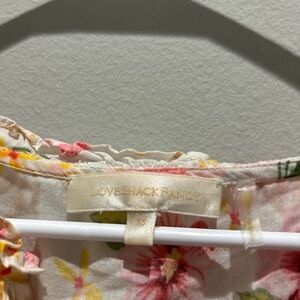 LoveShackFancy Pink and Yellow Floral Top